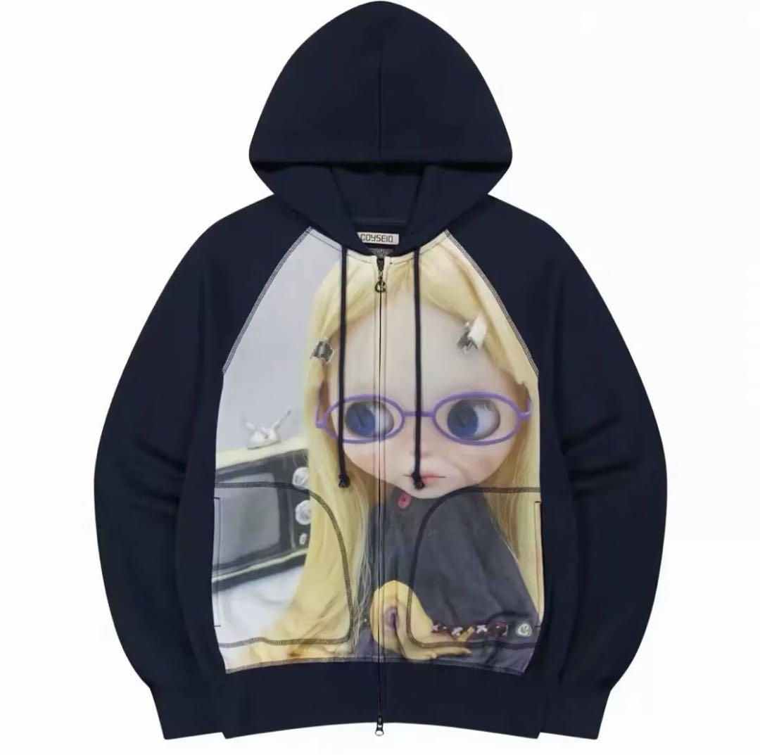 COYSEIO X BLYTHE コイセイオ ネイビー パーカー