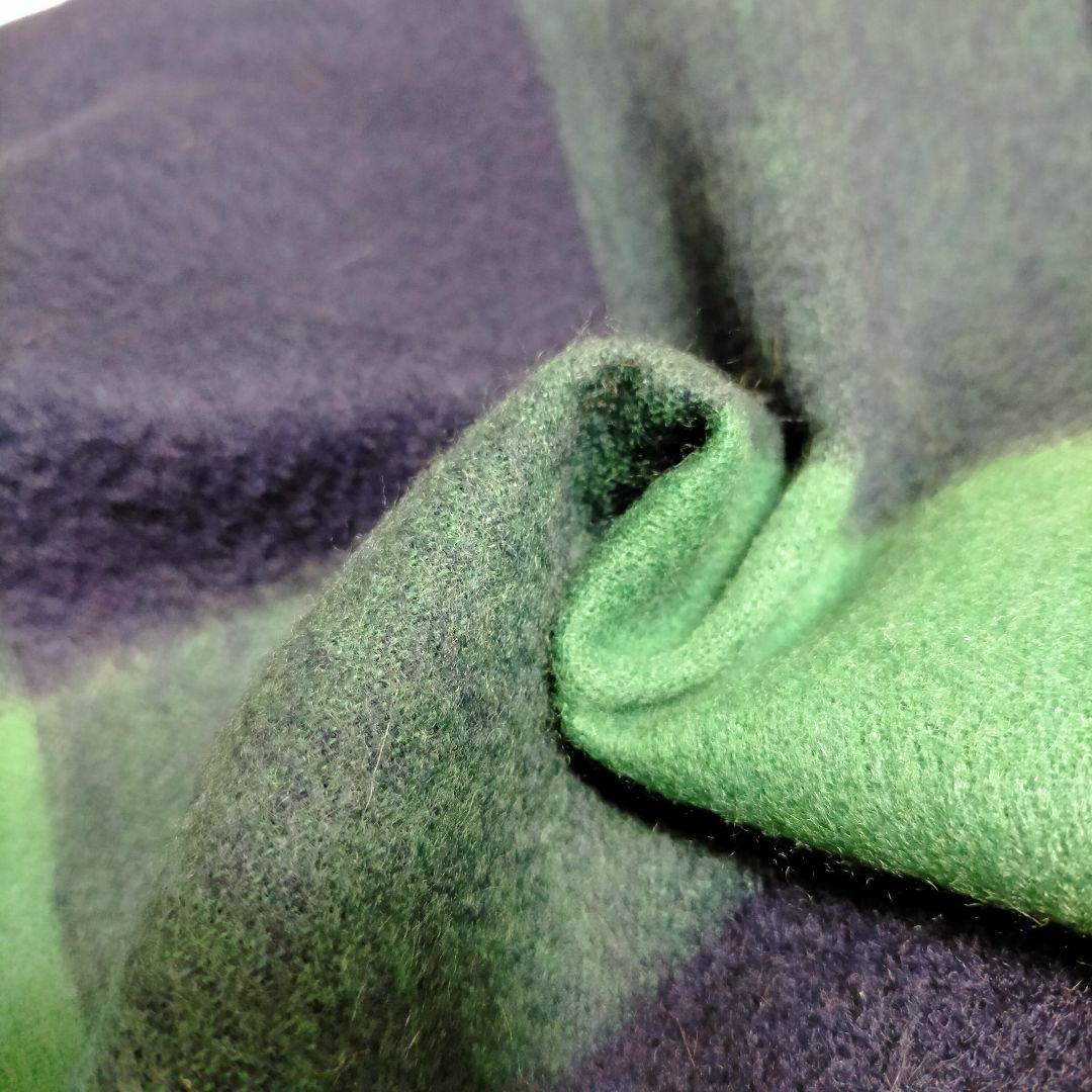 マッキントッシュフィロソフィー 大判カシミヤマフラー、ストール　グリーンネイビー