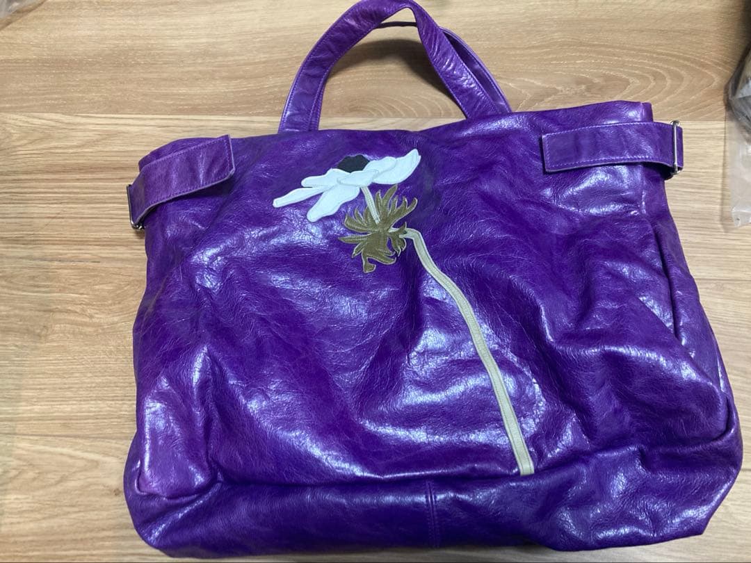 Susannah Hunter バッグ　フラワー 紫　スザンナハンター