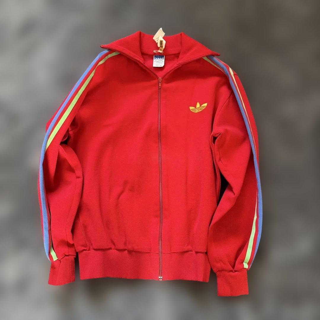 70's 80's adidas アディダス トラックジャケット レッド 4号