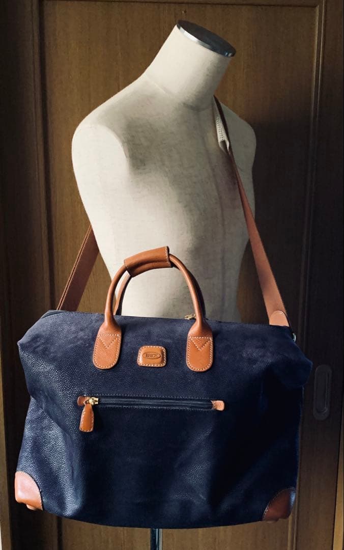 ミラノの老舗旅鞄Bric’s 「life」　ボストンバッグ　粋なサファイアブルー