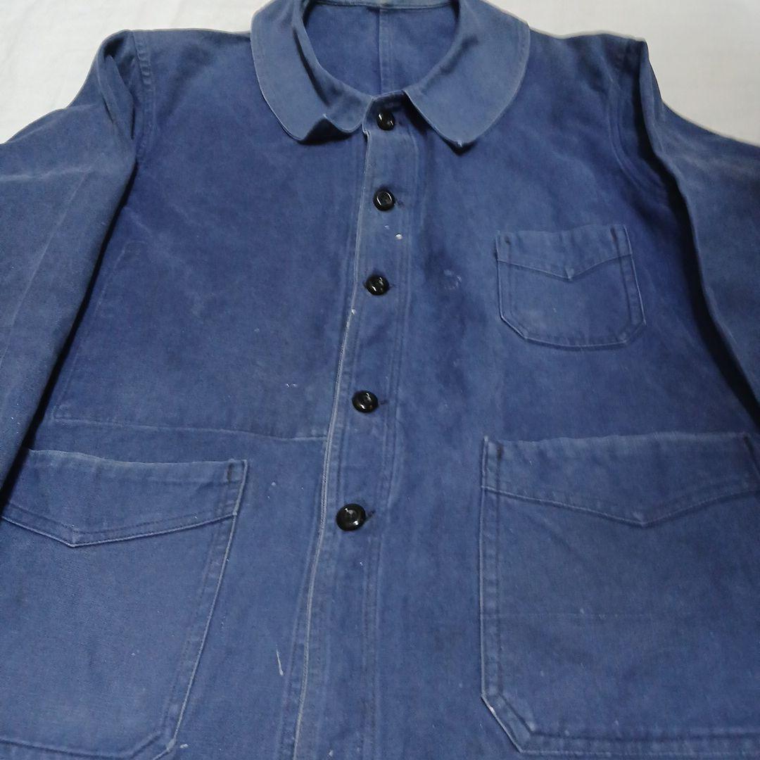 40s　50s　フレンチコットンツイルジャケット　vポケ