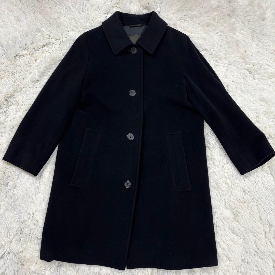 美品 MACKINTOSH LONDON 日本製 黒 ウール ステンカラーコート