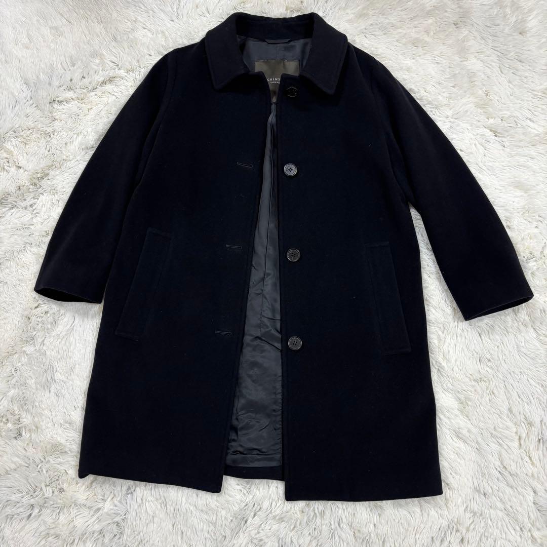 美品 MACKINTOSH LONDON 日本製 黒 ウール ステンカラーコート
