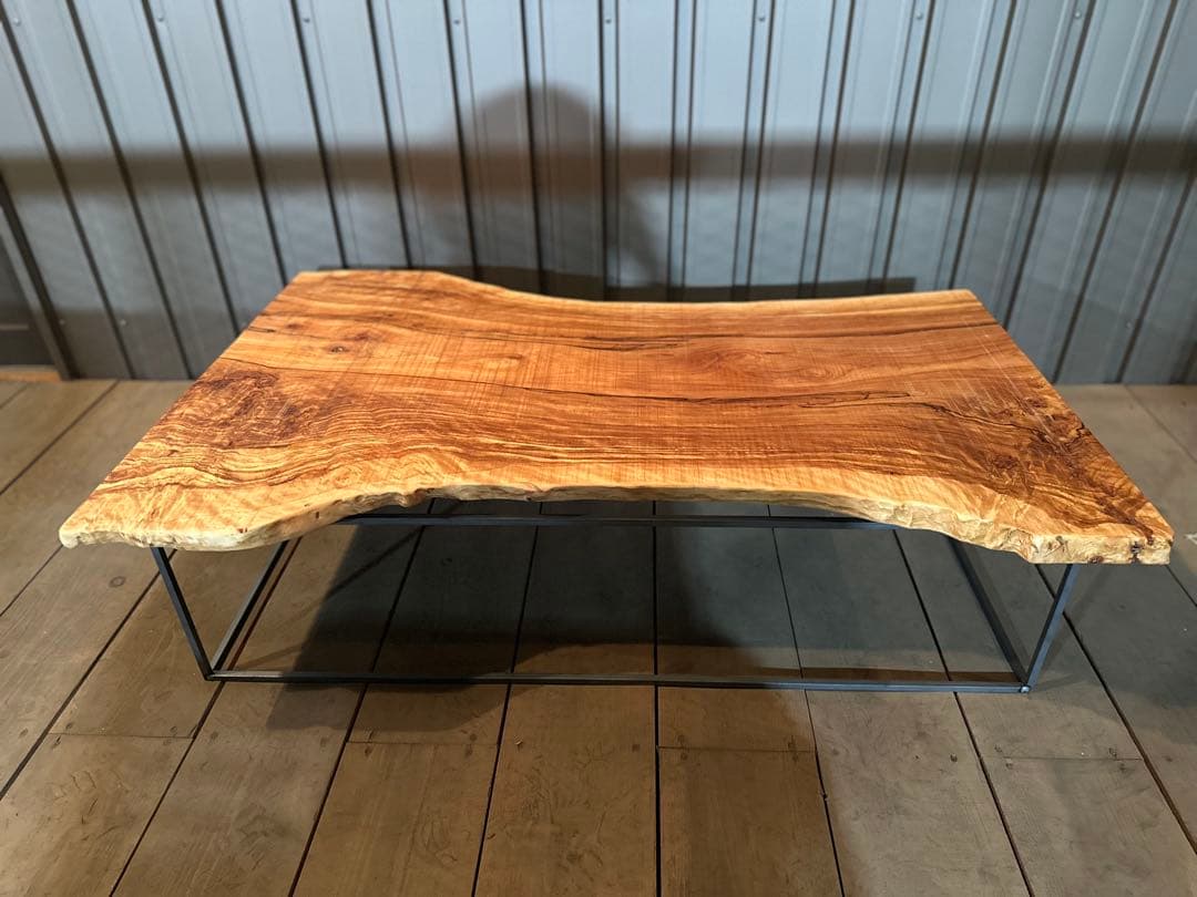 【最終価格！早い者勝ち！】栃　トチ　一枚板テーブル　店舗什器　ディスプレイ