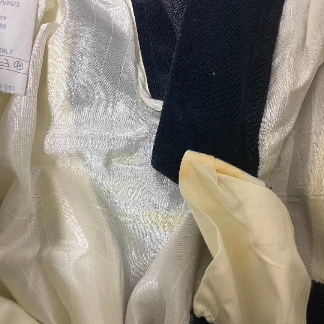 80s　90s　イタリア製　ブラック　スラックス　ベロア　高級　伊製　パンツ