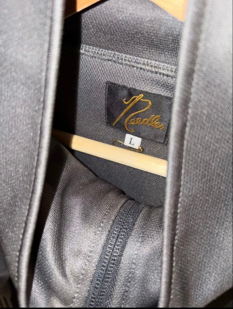 ニードルス×ロフトマン トラックジャケット グレー×ネイビー L