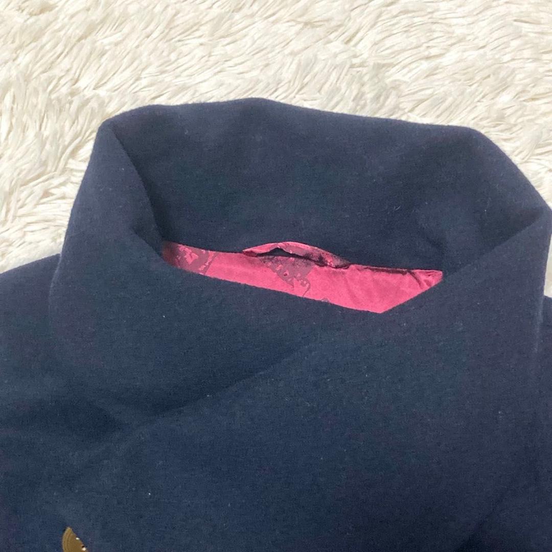 希少 Lサイズ ヴィヴィアンウエストウッドマン コート 変形 ウール ネイビー