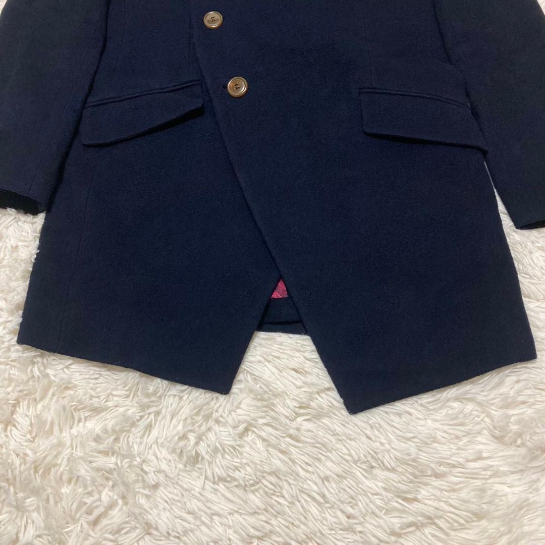 希少 Lサイズ ヴィヴィアンウエストウッドマン コート 変形 ウール ネイビー