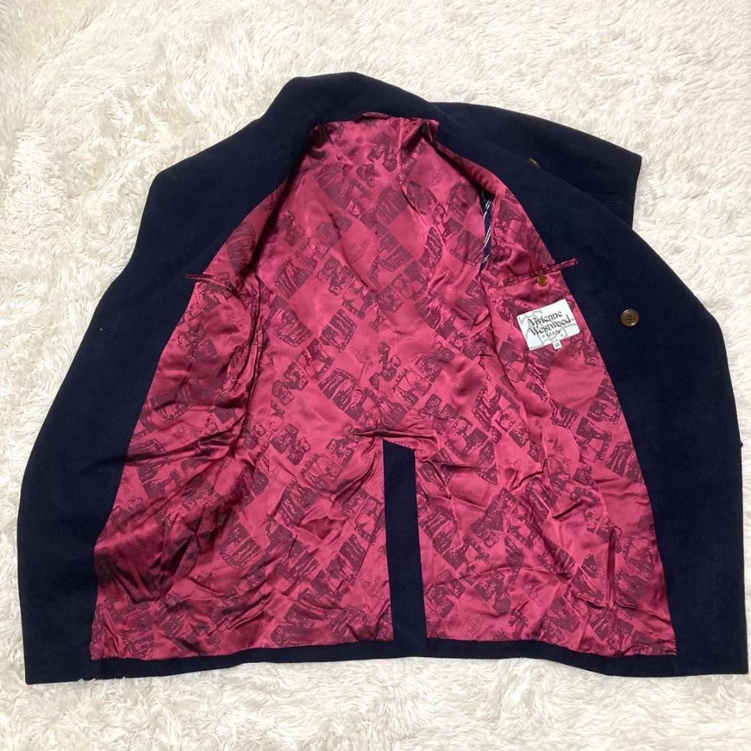 希少 Lサイズ ヴィヴィアンウエストウッドマン コート 変形 ウール ネイビー