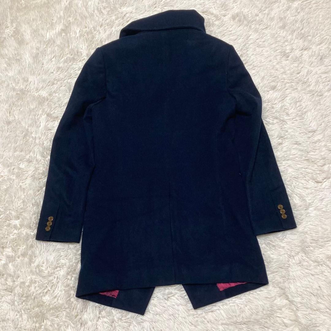 希少 Lサイズ ヴィヴィアンウエストウッドマン コート 変形 ウール ネイビー