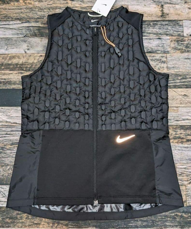 最後 M ナイキ レディース エアロロフト ダウンベスト ランニング ゴルフ 黒