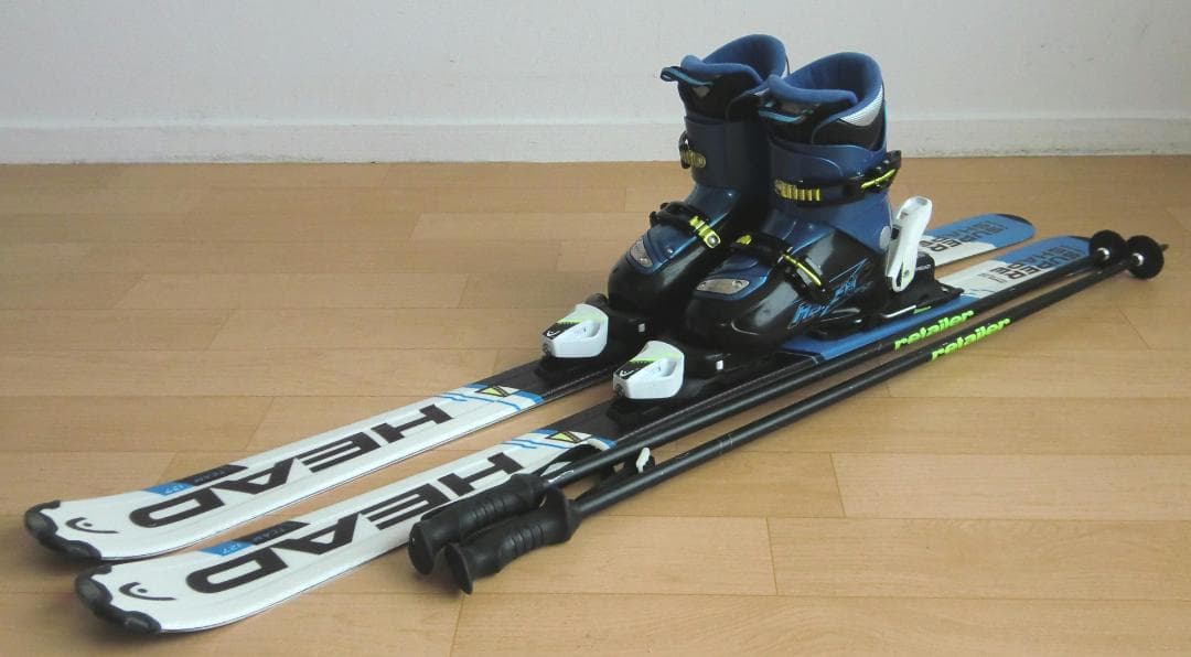 ■■送料無料■HEAD■ジュニア用スキー4点セット■127/23■WAX済■■