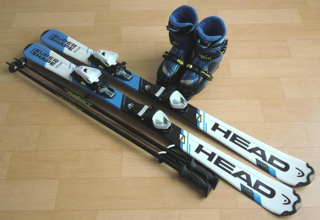 ■■送料無料■HEAD■ジュニア用スキー4点セット■127/23■WAX済■■