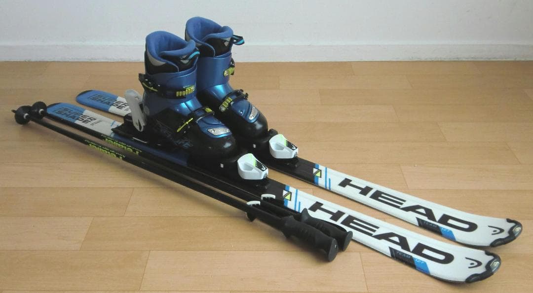 ■■送料無料■HEAD■ジュニア用スキー4点セット■127/23■WAX済■■