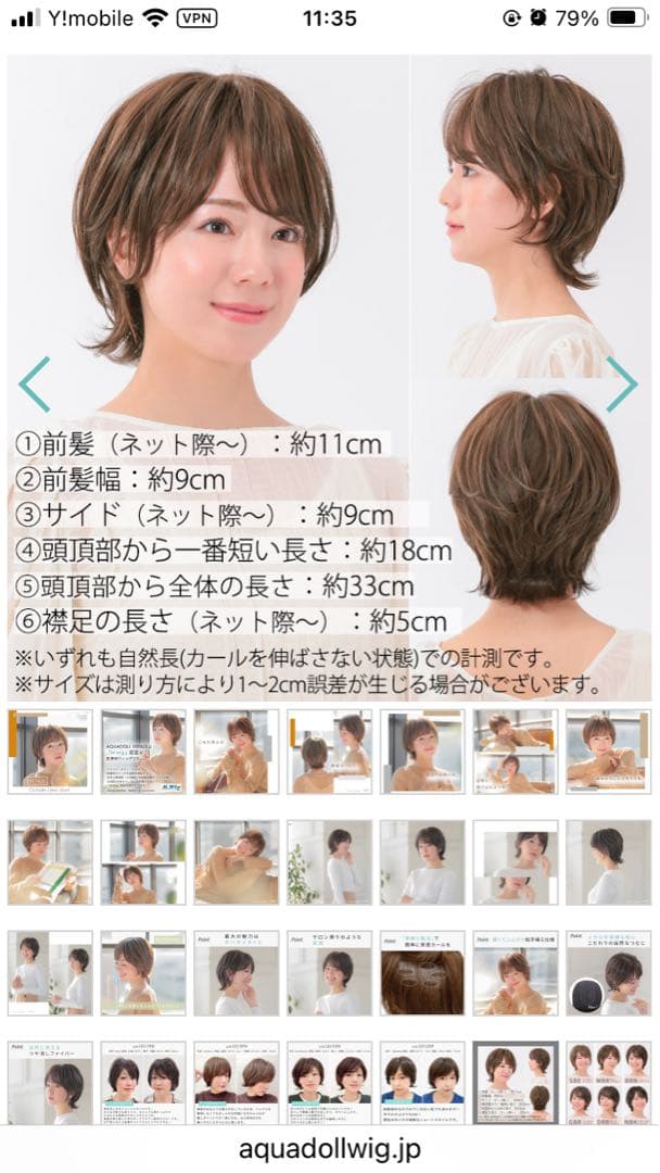 最終値下げ！【ほぼ新品】AQUADOLL VENUS ショートウィッグ ブラウン