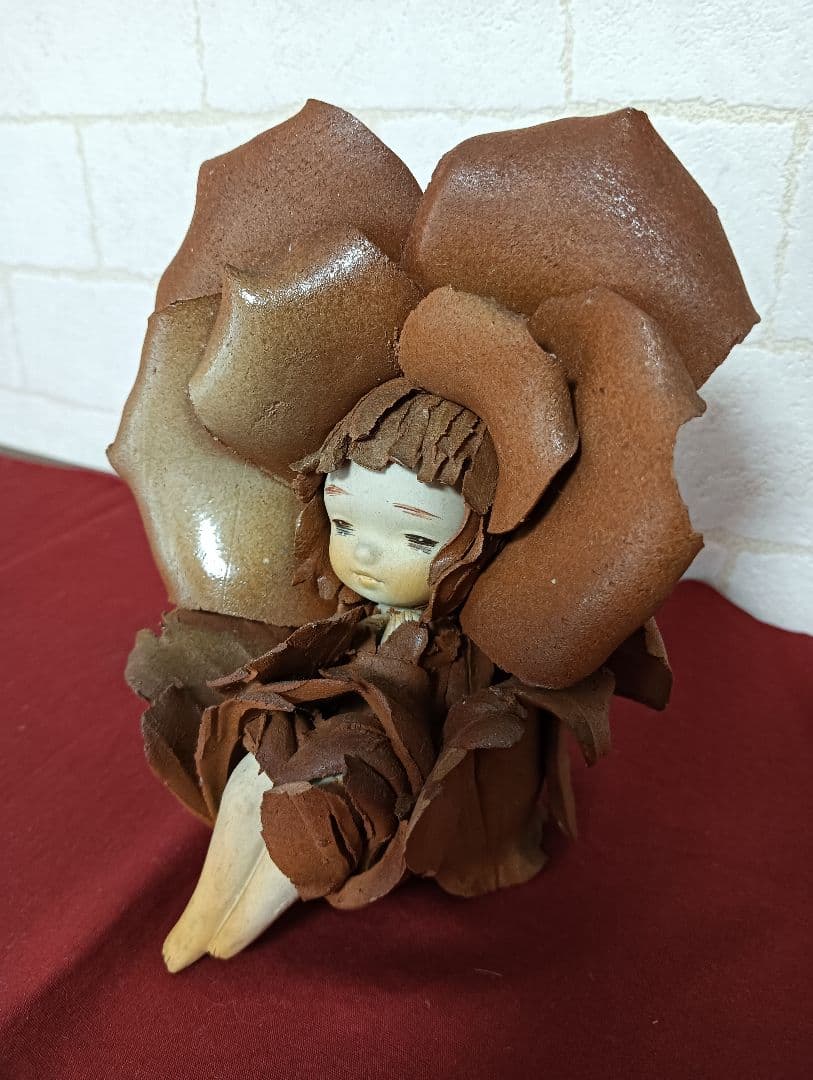 良品! 竹内祥子 陶人形 森の精リーベ 森の妖精 doll 花の妖精 作家物