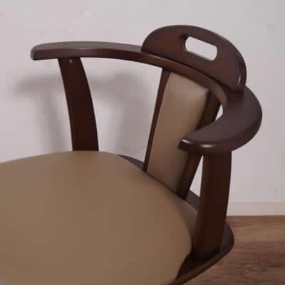 まさよ　 回転チェアー　ダイニング椅子　イス　4脚セット 肘あて付き