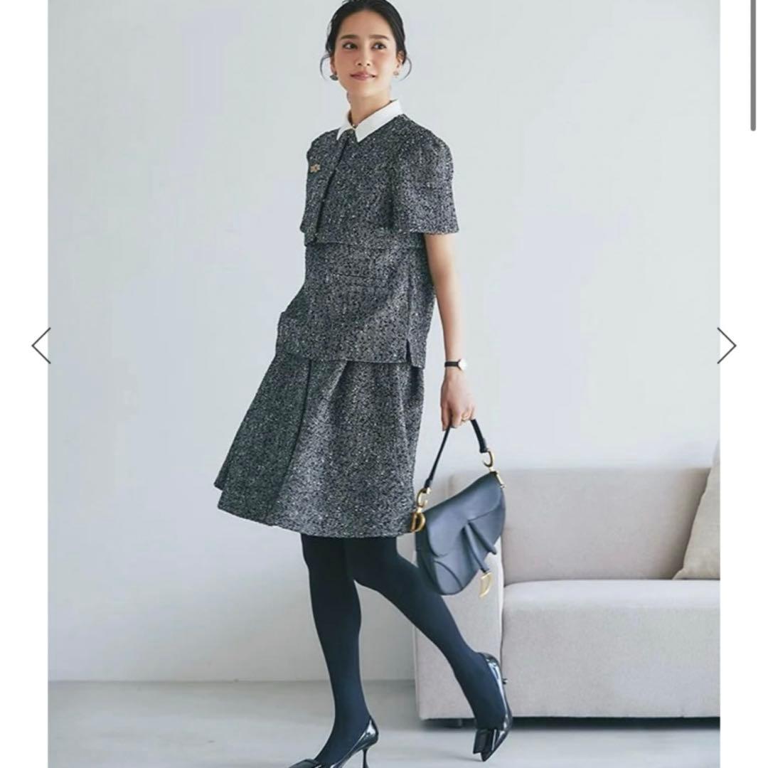 グレー ツイード セブンテン　美品　キュロット