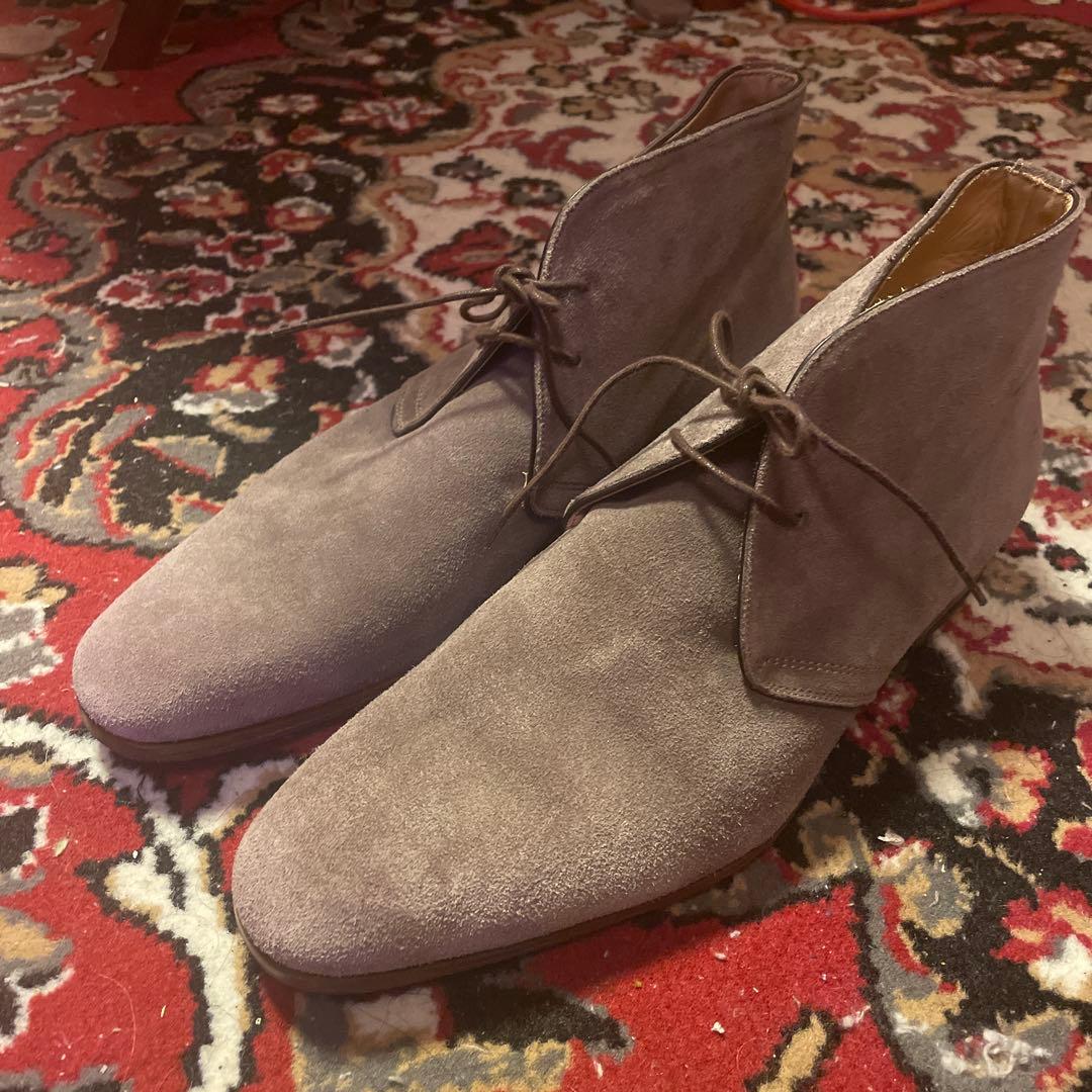 フェランテ　ライトブラウン スエード チャッカブーツ