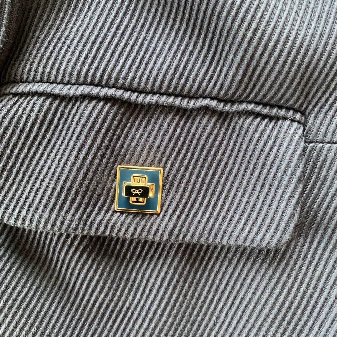 アニヤハインドマーチ　ショート丈コート　ネイビー　綿