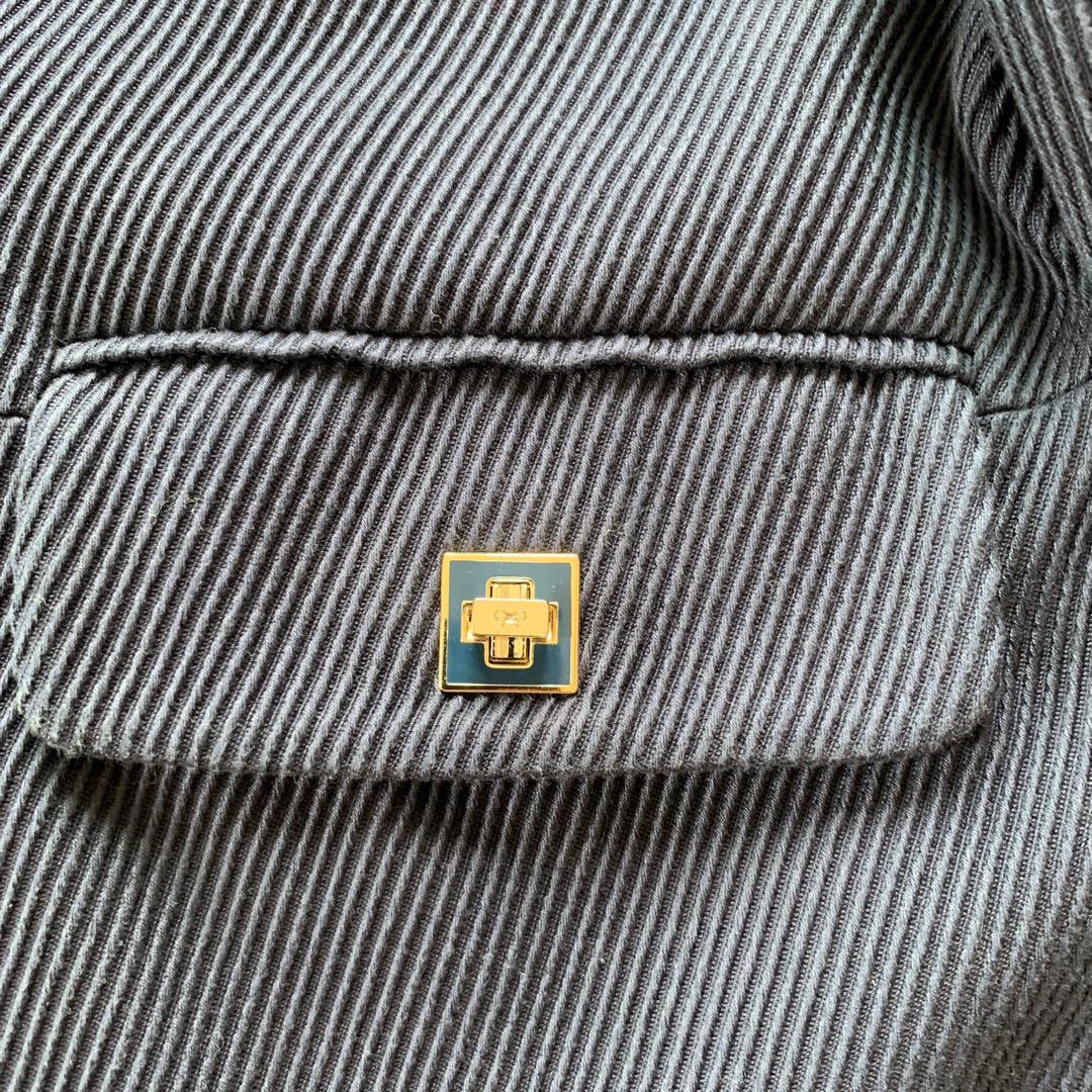 アニヤハインドマーチ　ショート丈コート　ネイビー　綿