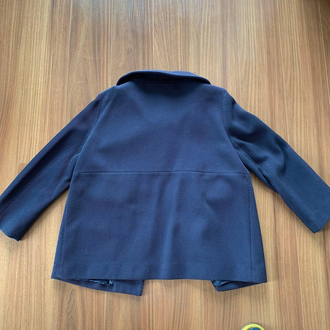 アニヤハインドマーチ　ショート丈コート　ネイビー　綿