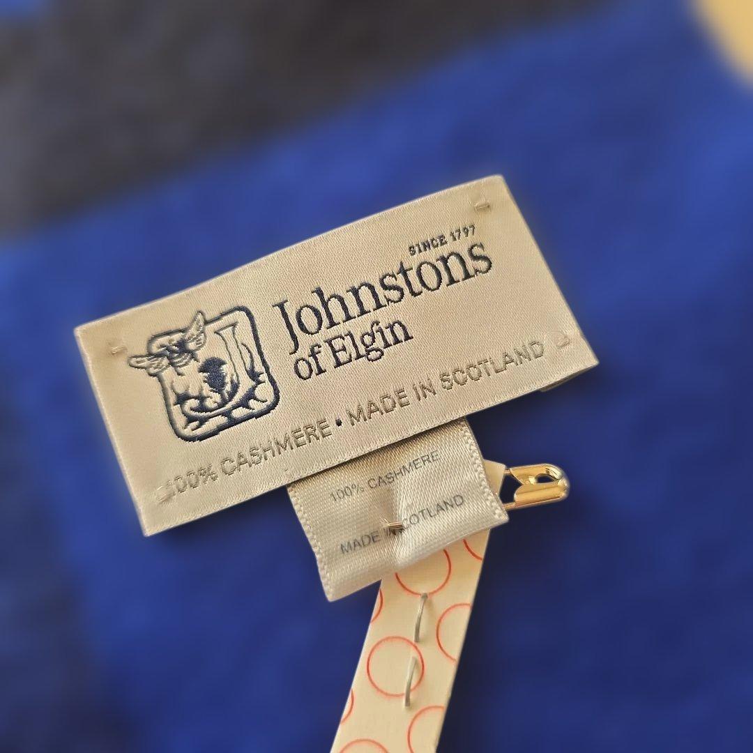 Johnstons 大判 ストール Burn of Tynet Blue