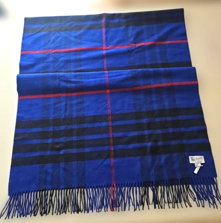 Johnstons 大判 ストール Burn of Tynet Blue