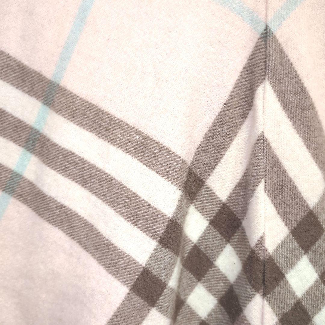 ✨希少 BURBERRY バーバリー ピンク ノバチェック ポンチョ カシミヤ混