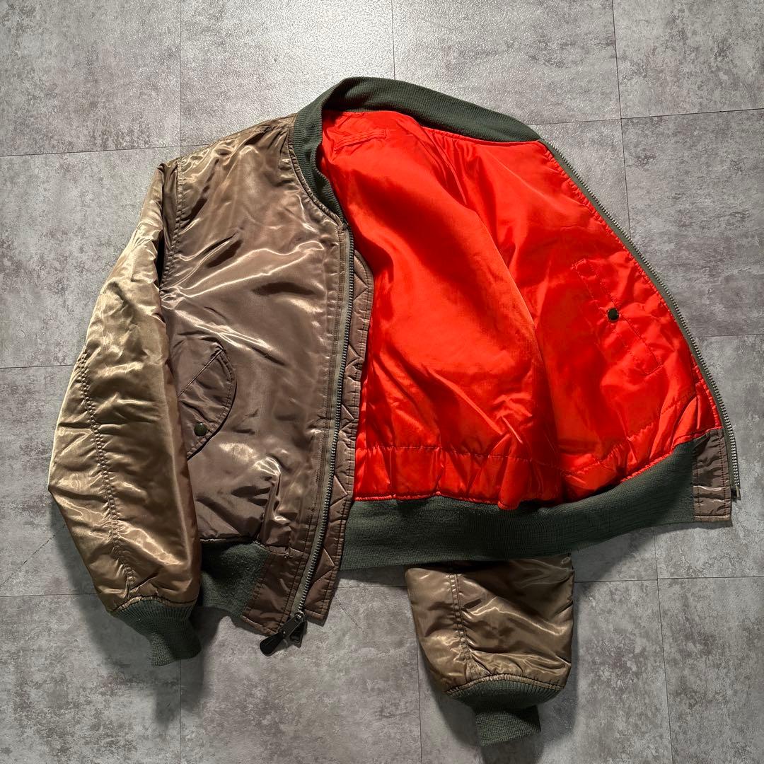 希少カラー　80s〜90s USA製　CORINTH コリンス　ma-1 jkt