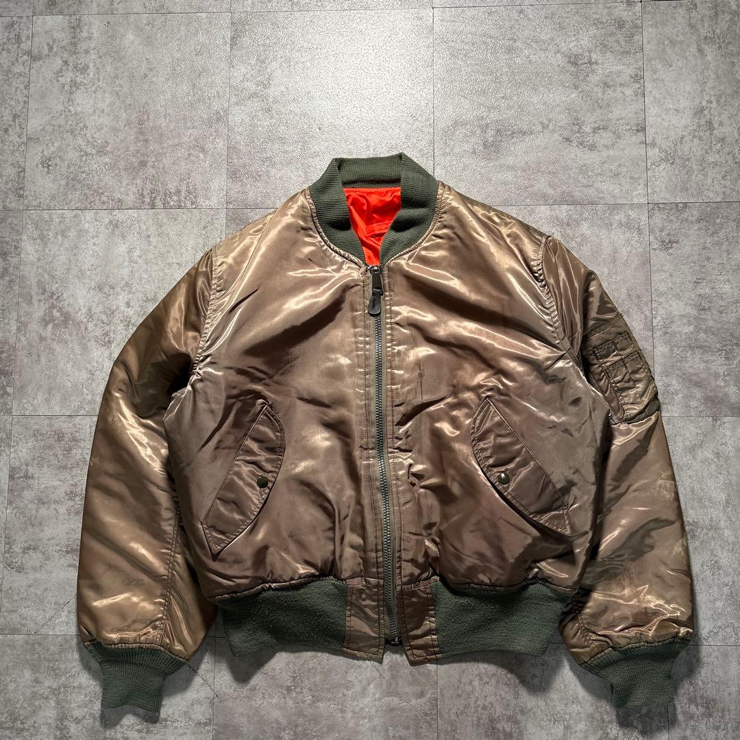 希少カラー　80s〜90s USA製　CORINTH コリンス　ma-1 jkt