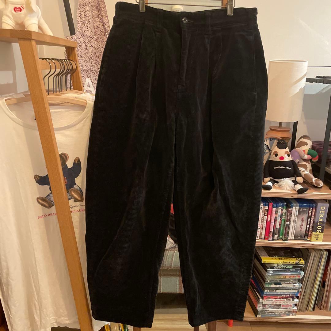 porter classic コーデュロイパンツ　ブラック　M