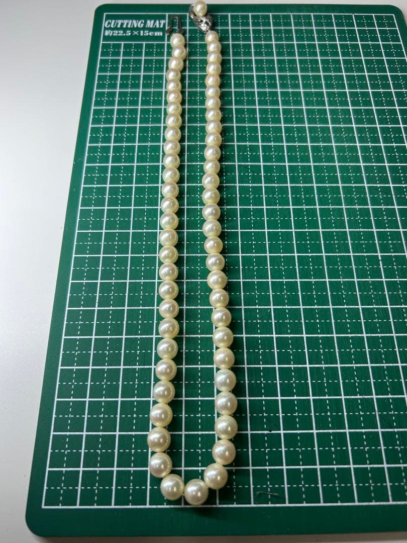 本真珠 ネックレス•イヤリングセット約40cm パール6.8ｍｍ、8mm