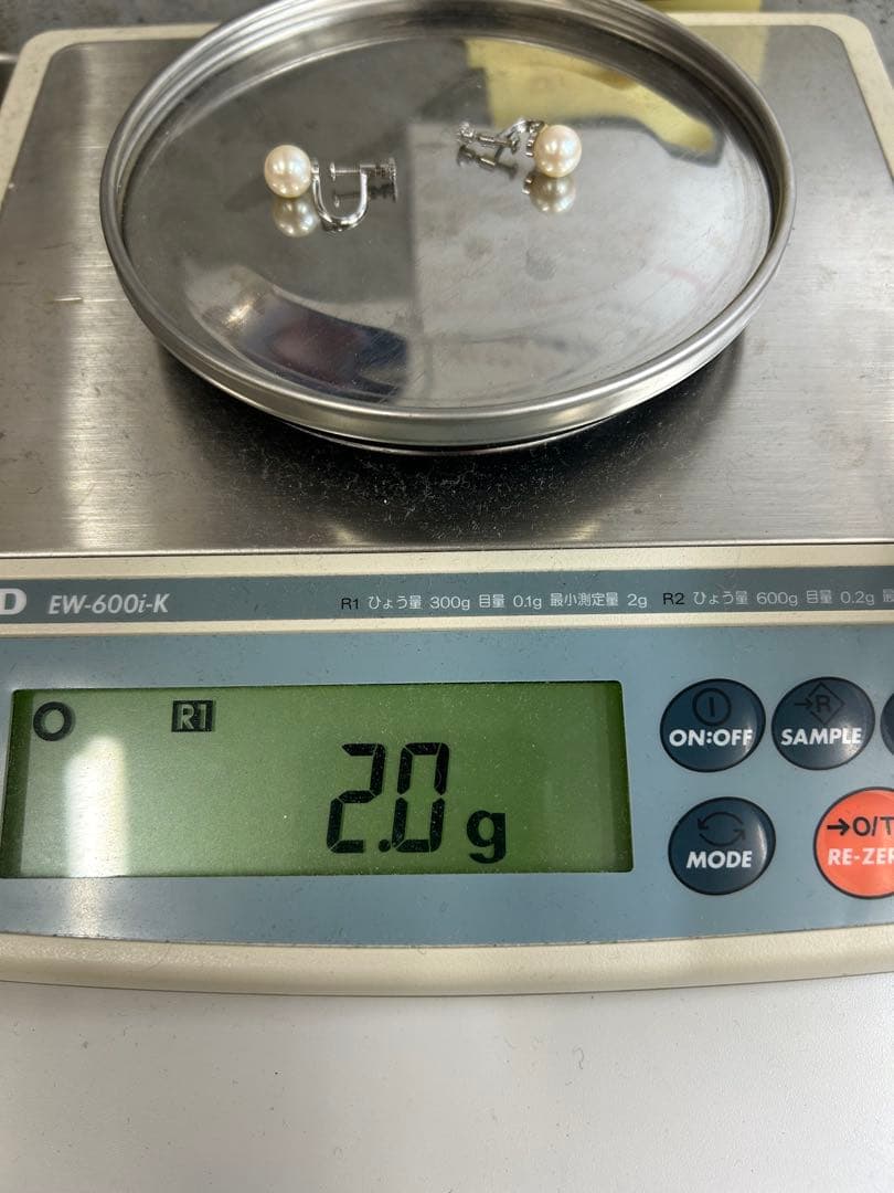 本真珠 ネックレス•イヤリングセット約40cm パール6.8ｍｍ、8mm