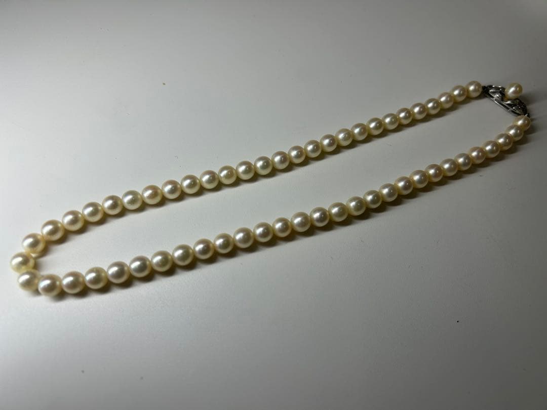 本真珠 ネックレス•イヤリングセット約40cm パール6.8ｍｍ、8mm