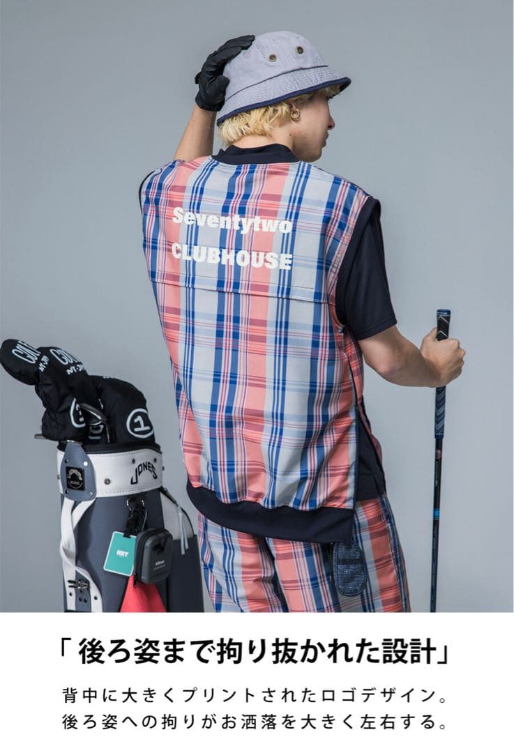 antiqua golf STCH チェック ベスト★ユニセックス★