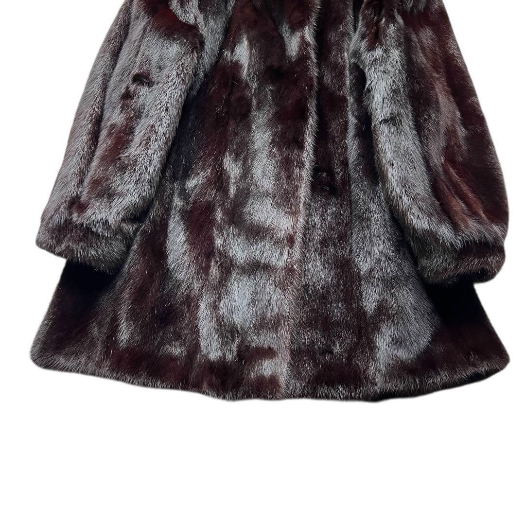 着丈80cm グラマミンク サガミンク リアルファー毛並み なめし柔らか 艶◎