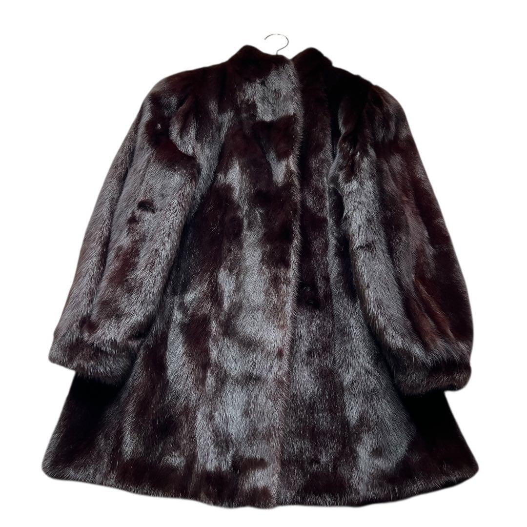 着丈80cm グラマミンク サガミンク リアルファー毛並み なめし柔らか 艶◎