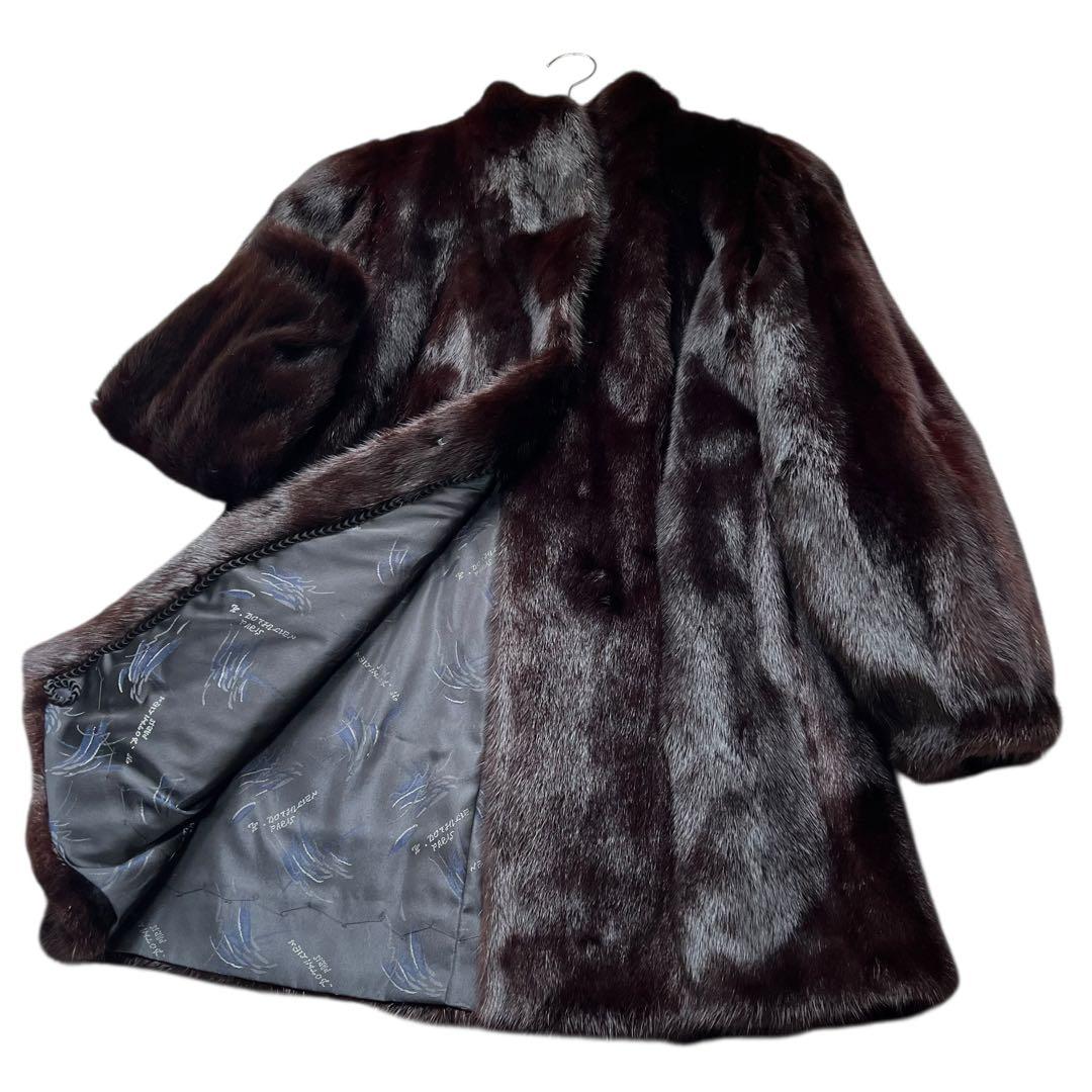 着丈80cm グラマミンク サガミンク リアルファー毛並み なめし柔らか 艶◎