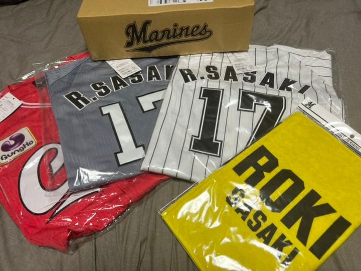 【 新品 未開封 】佐々木朗希 レプリカ　ユニフォーム S タオル　ドジャース