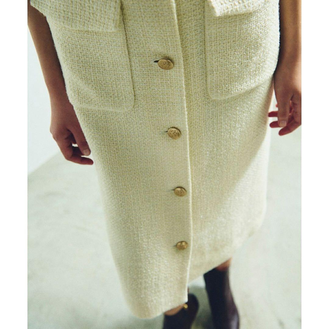 Grace Class ラメツイードワンピース キナリ 38