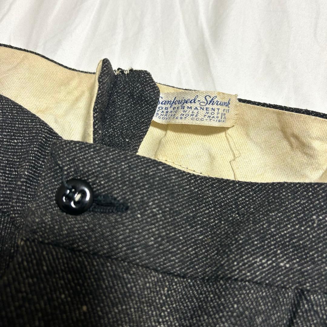 40s 50s 60s ヴィンテージ ジョッパーズパンツ ブラックシャンブレー