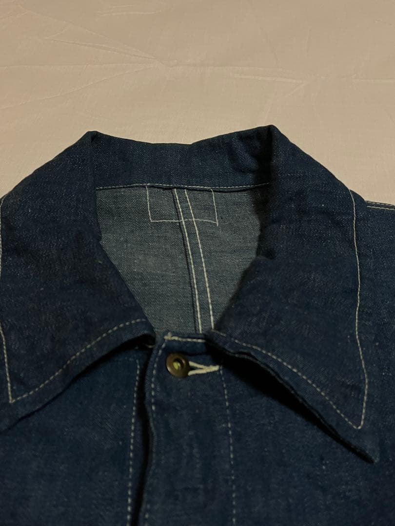 レア　ビンテージ カバーオール ピンロックアルミジップ 濃紺