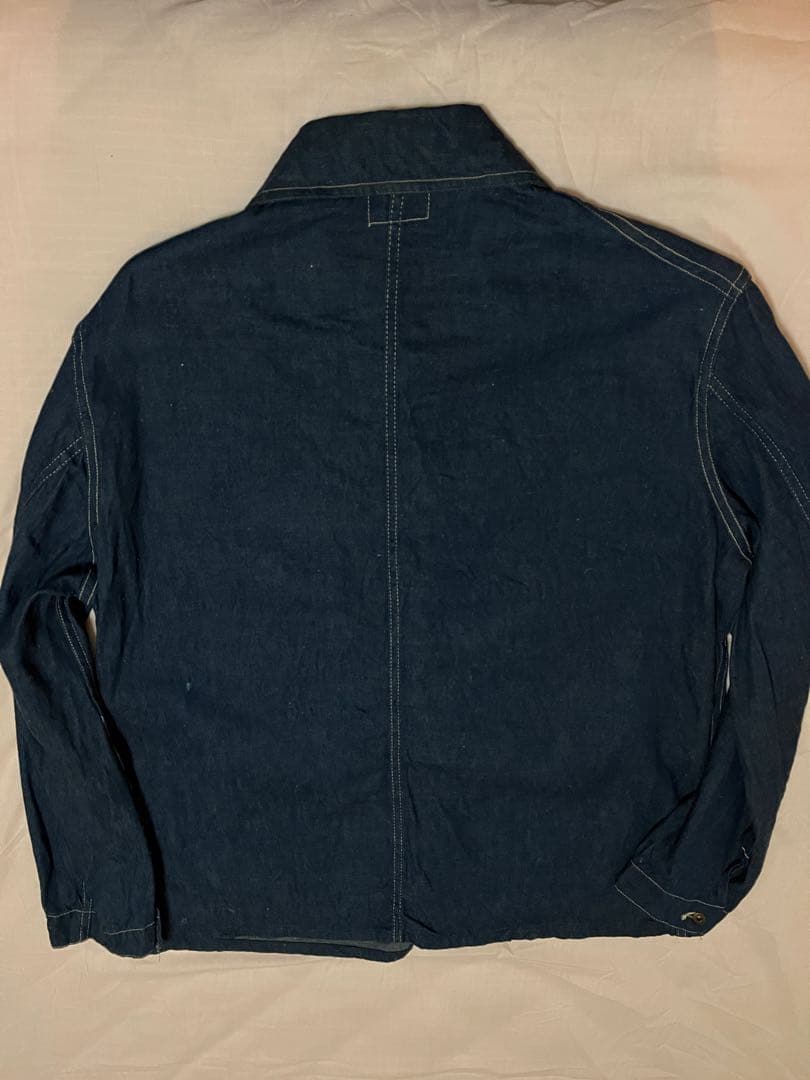 レア　ビンテージ カバーオール ピンロックアルミジップ 濃紺
