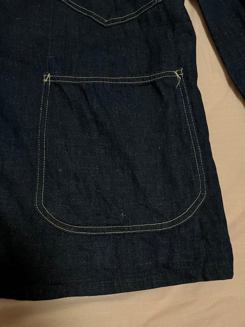 レア　ビンテージ カバーオール ピンロックアルミジップ 濃紺