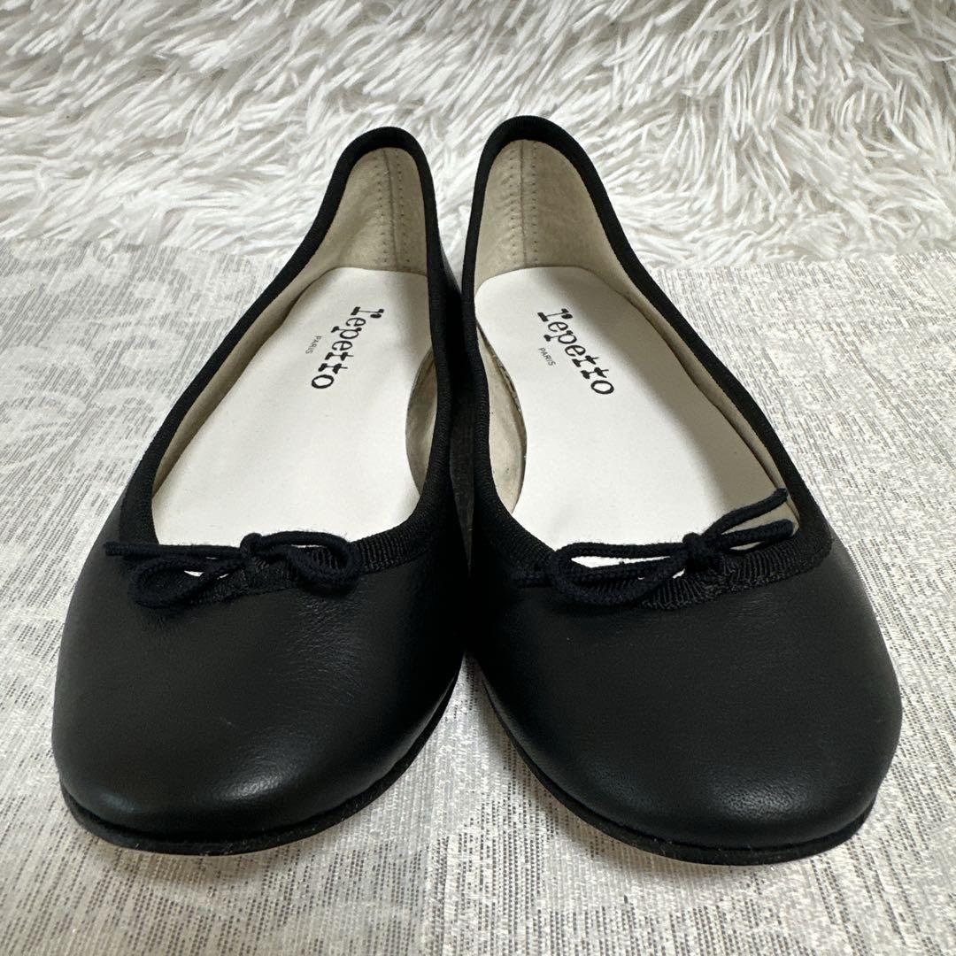 うーやん 【美品】Repetto ブラック バレエシューズ　36 23cm