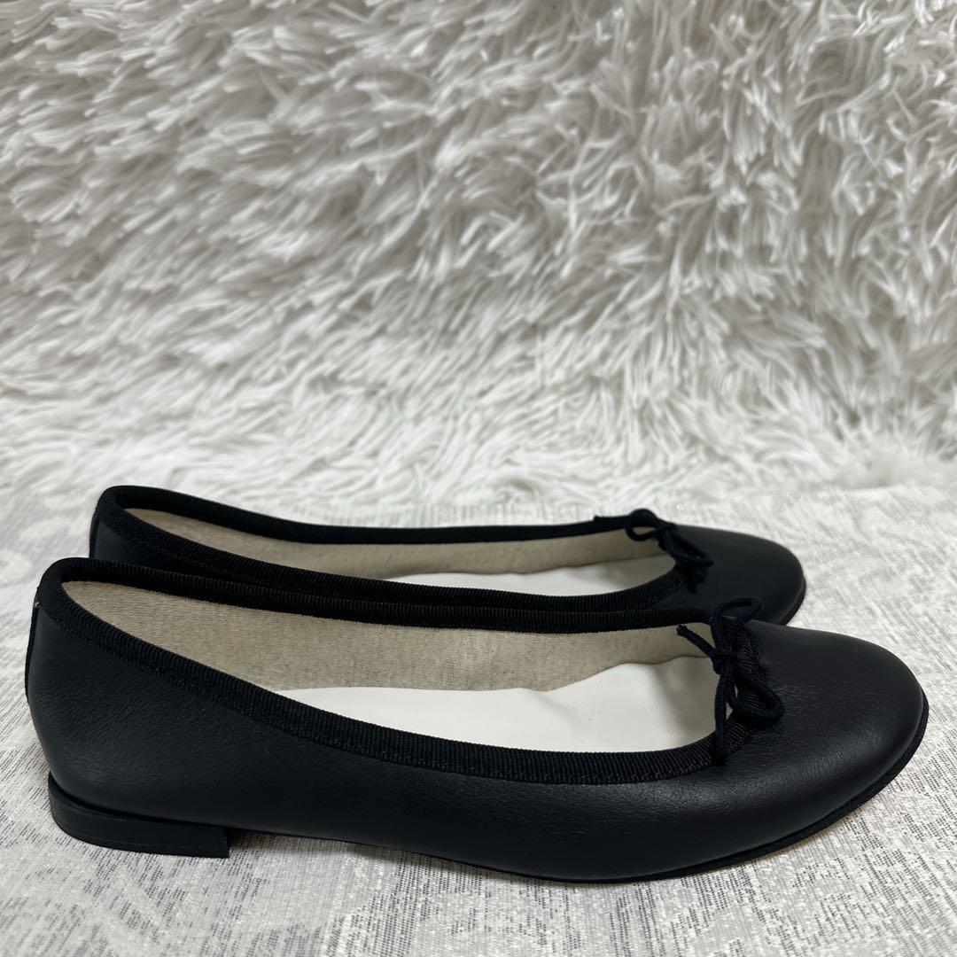 うーやん 【美品】Repetto ブラック バレエシューズ　36 23cm