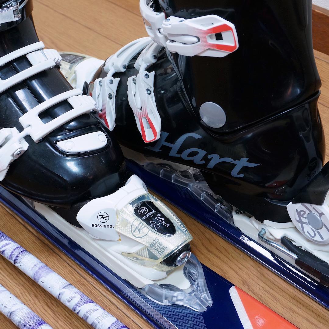 メンテ済 144cm 靴25.5cm ROSSIGNOL レディーススキーセット