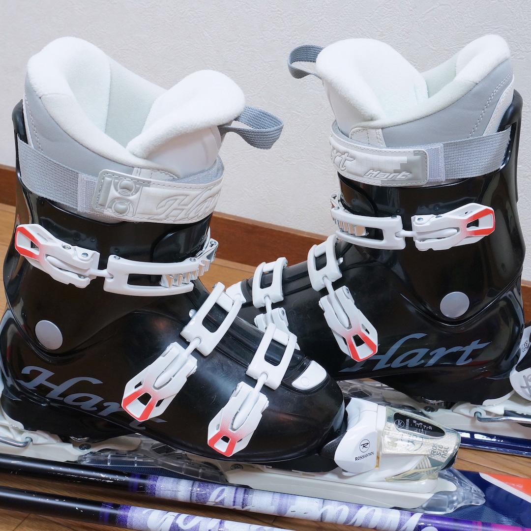 メンテ済 144cm 靴25.5cm ROSSIGNOL レディーススキーセット